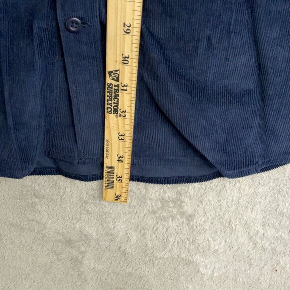 NEW Lands' End Men's XXL Navy Corduroy Shirt Jacket Button-Up  Long Sleeve - Picture 4 of 9